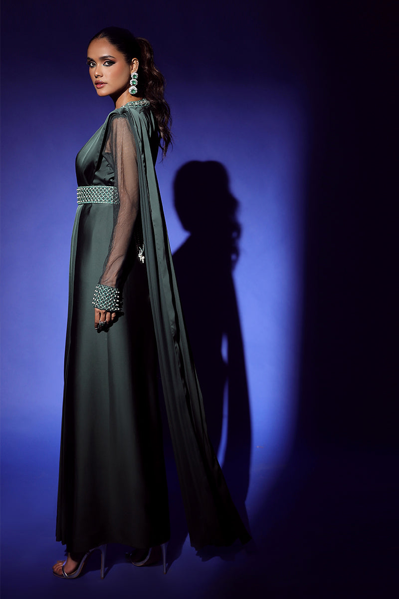 Wardha Saleem | Luxury Pret Fusion Wear | ZEPHYR SAREE DRAPE WITH BELT (2PC) - Riwayat-e-Khas
