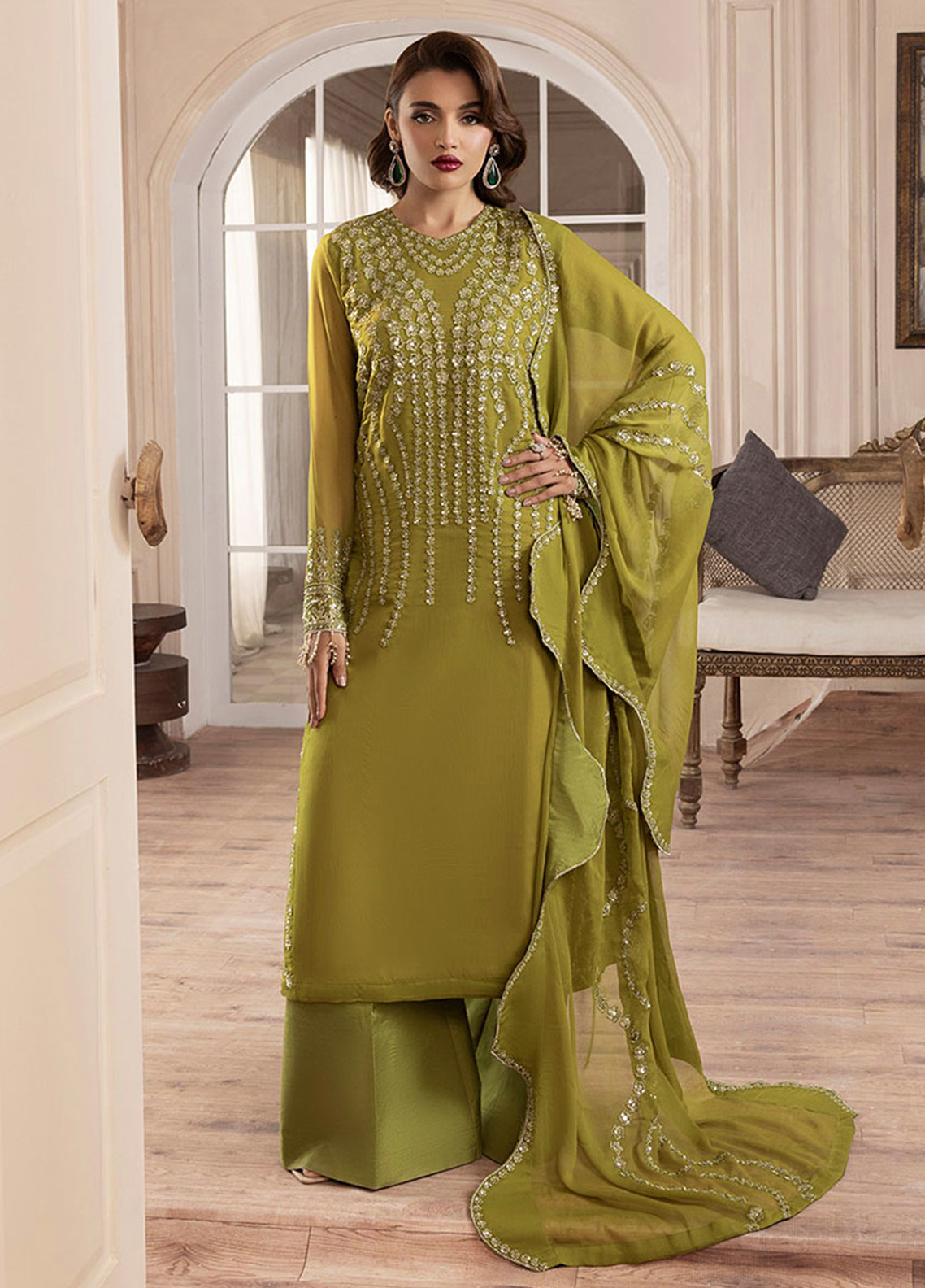 Sahane | Elyssa Festive Chiffon | CT-19001 Eve - ELYSSA - Riwayat-e-Khas