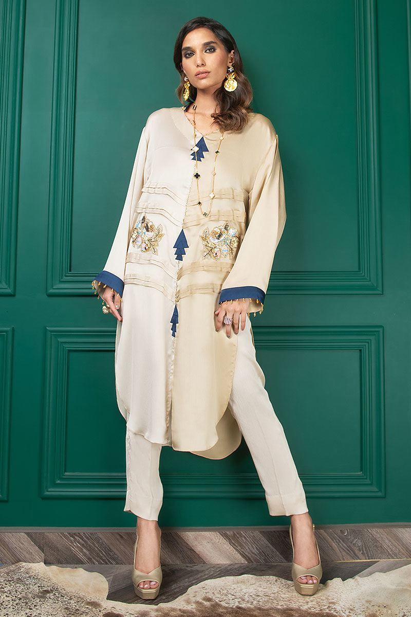 Wardha Saleem | Luxury Pret Fusion Wear | WS22-033 - Riwayat-e-Khas