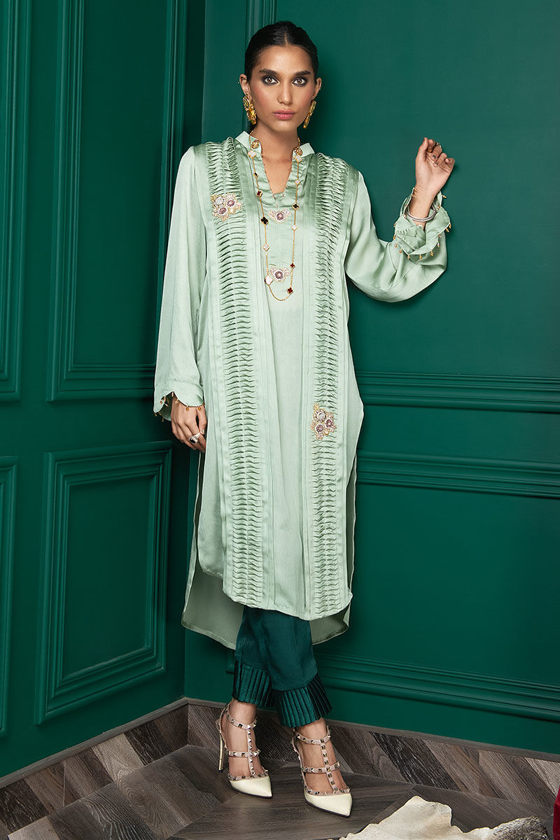 Wardha Saleem | Luxury Pret Fusion Wear | WS22-028 - Riwayat-e-Khas