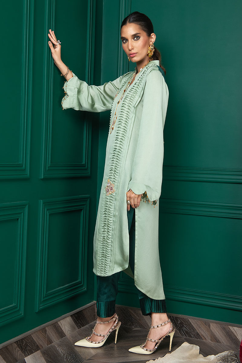 Wardha Saleem | Luxury Pret Fusion Wear | WS22-028 - Riwayat-e-Khas