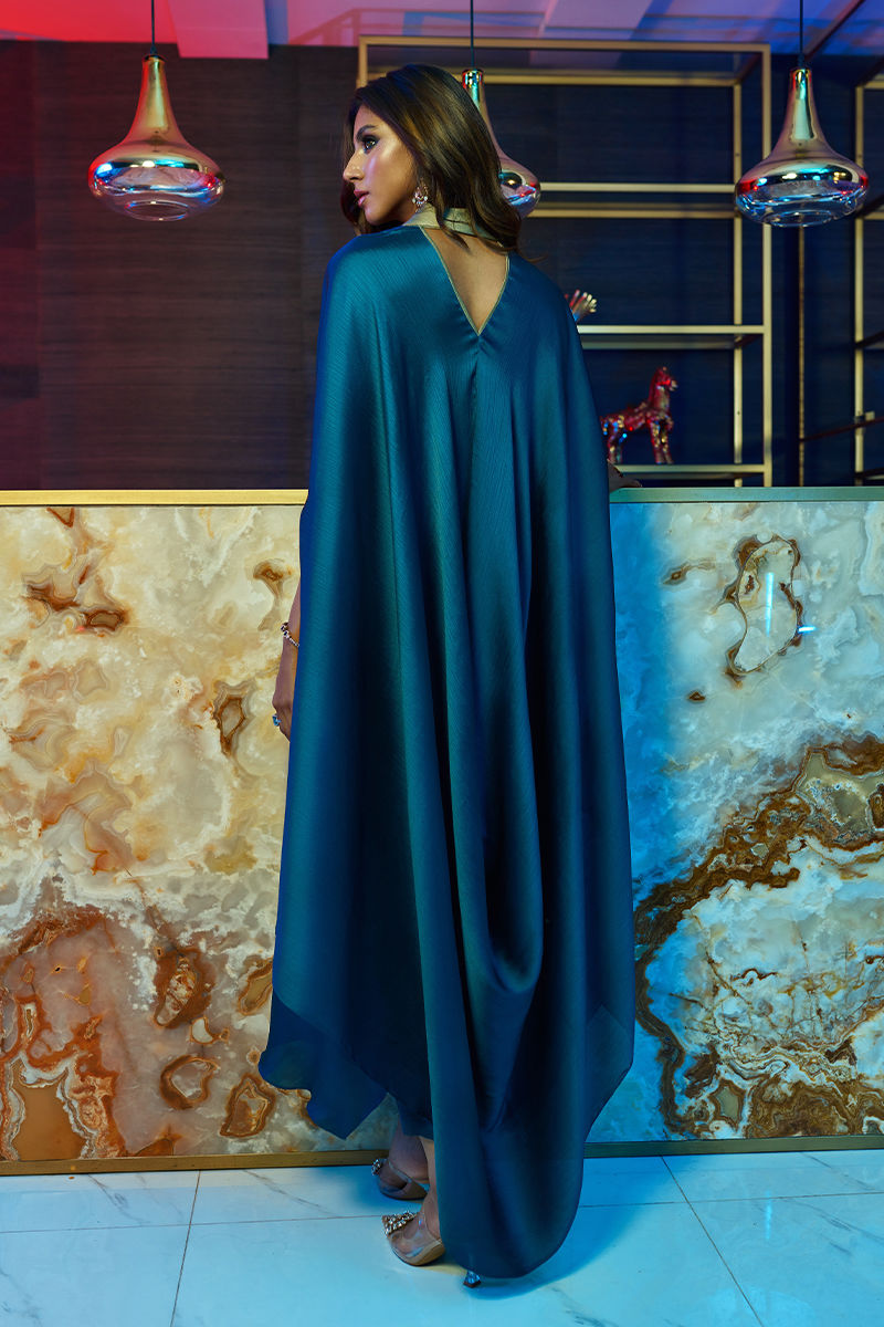 Wardha Saleem | Luxury Pret Fusion Wear | MIDNIGHT ?????? FORMAL DRAPE - Riwayat-e-Khas