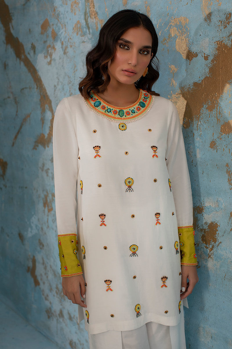 Wardha Saleem | Luxury Pret Fusion Wear | CALL ME NEON - Riwayat-e-Khas