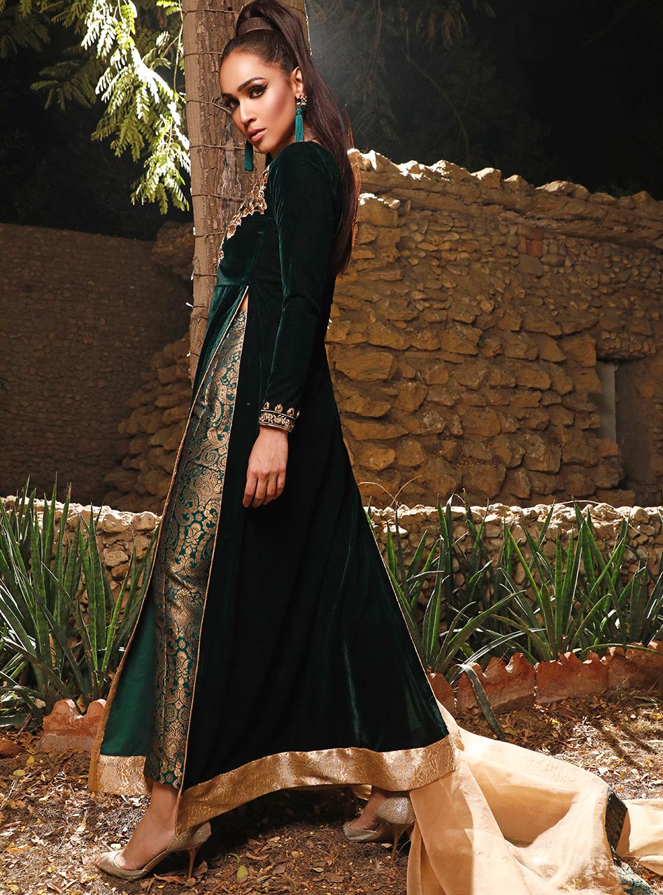 Zainab Chottani | Semi Formals | DARK MOSS TOPAZ - Riwayat-e-Khas