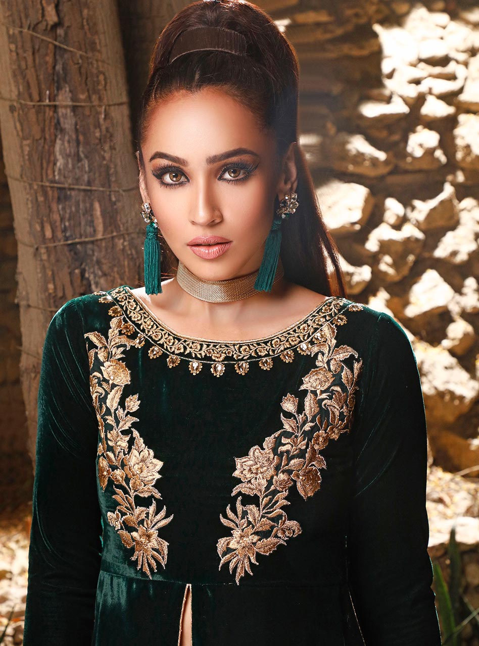 Zainab Chottani | Semi Formals | DARK MOSS TOPAZ - Riwayat-e-Khas