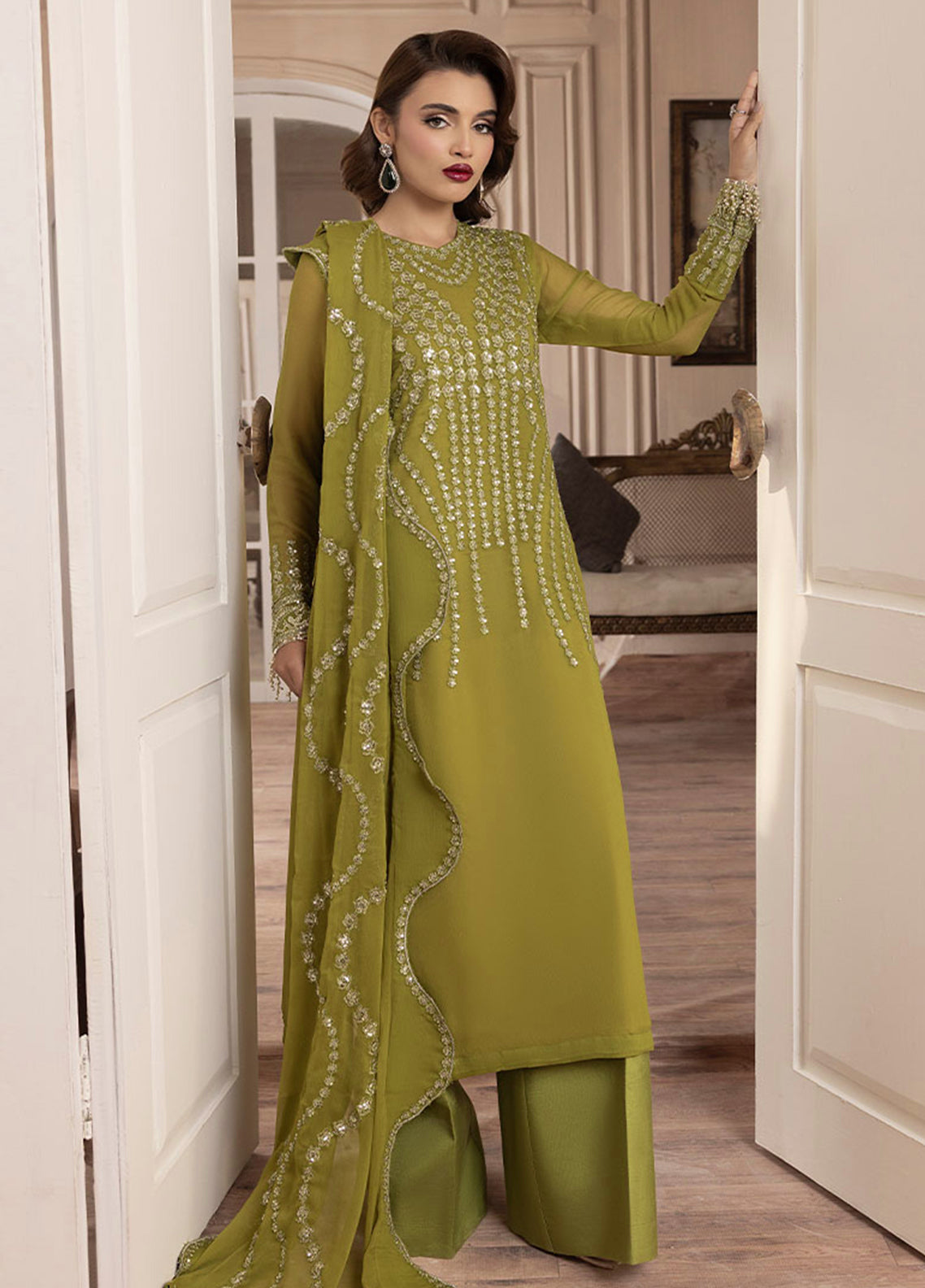 Sahane | Elyssa Festive Chiffon | CT-19001 Eve - ELYSSA - Riwayat-e-Khas