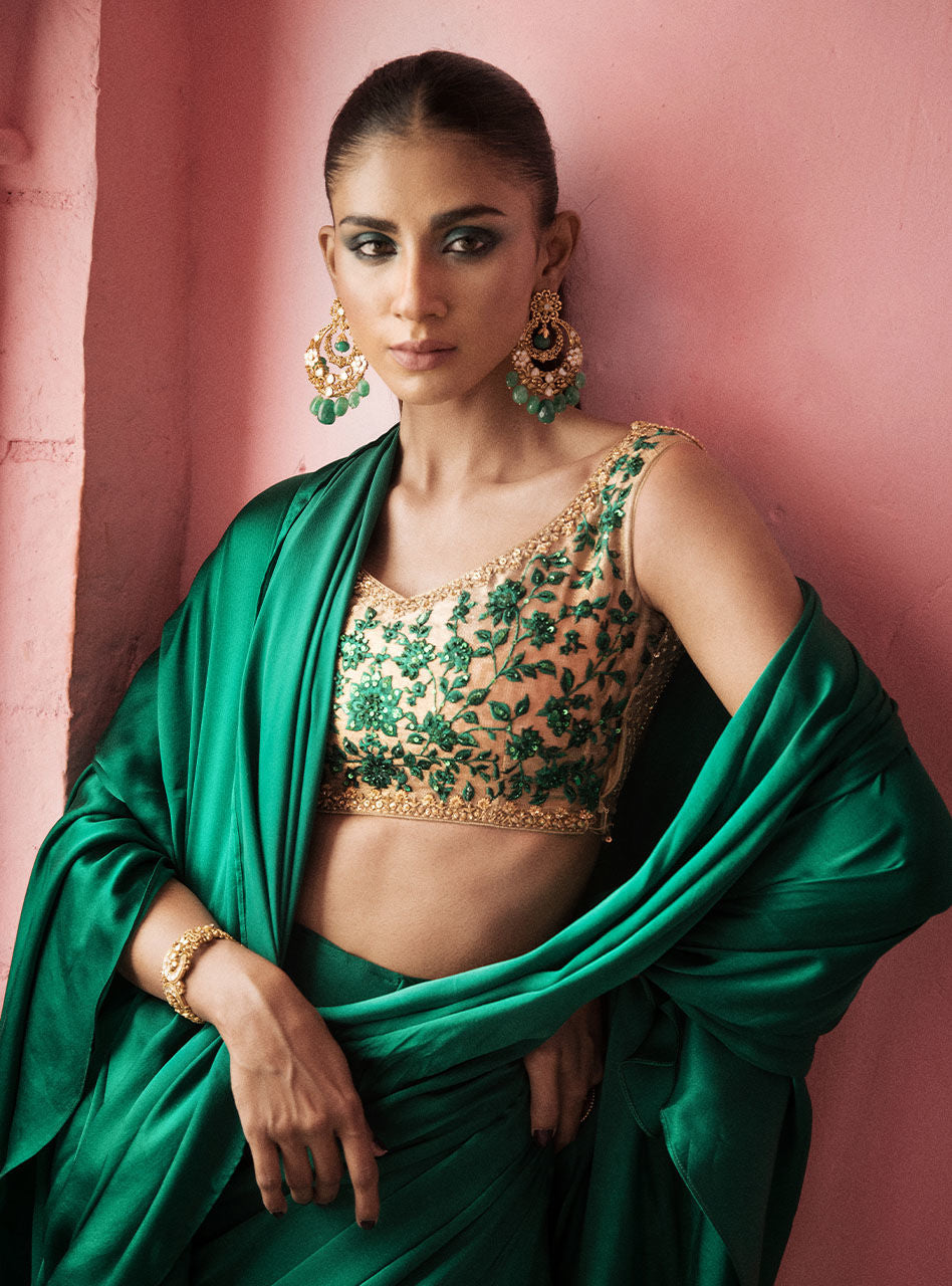 Zainab Chottani | Semi Formals | EMERALD TAUPE