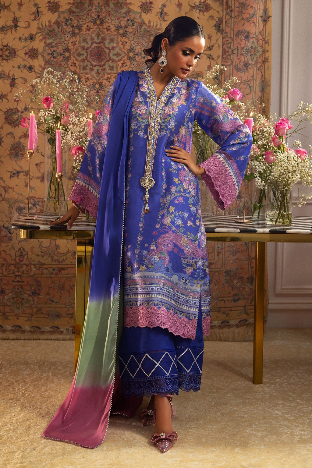 Annus Abrar | Lime Luxe Silk |  Natalya
