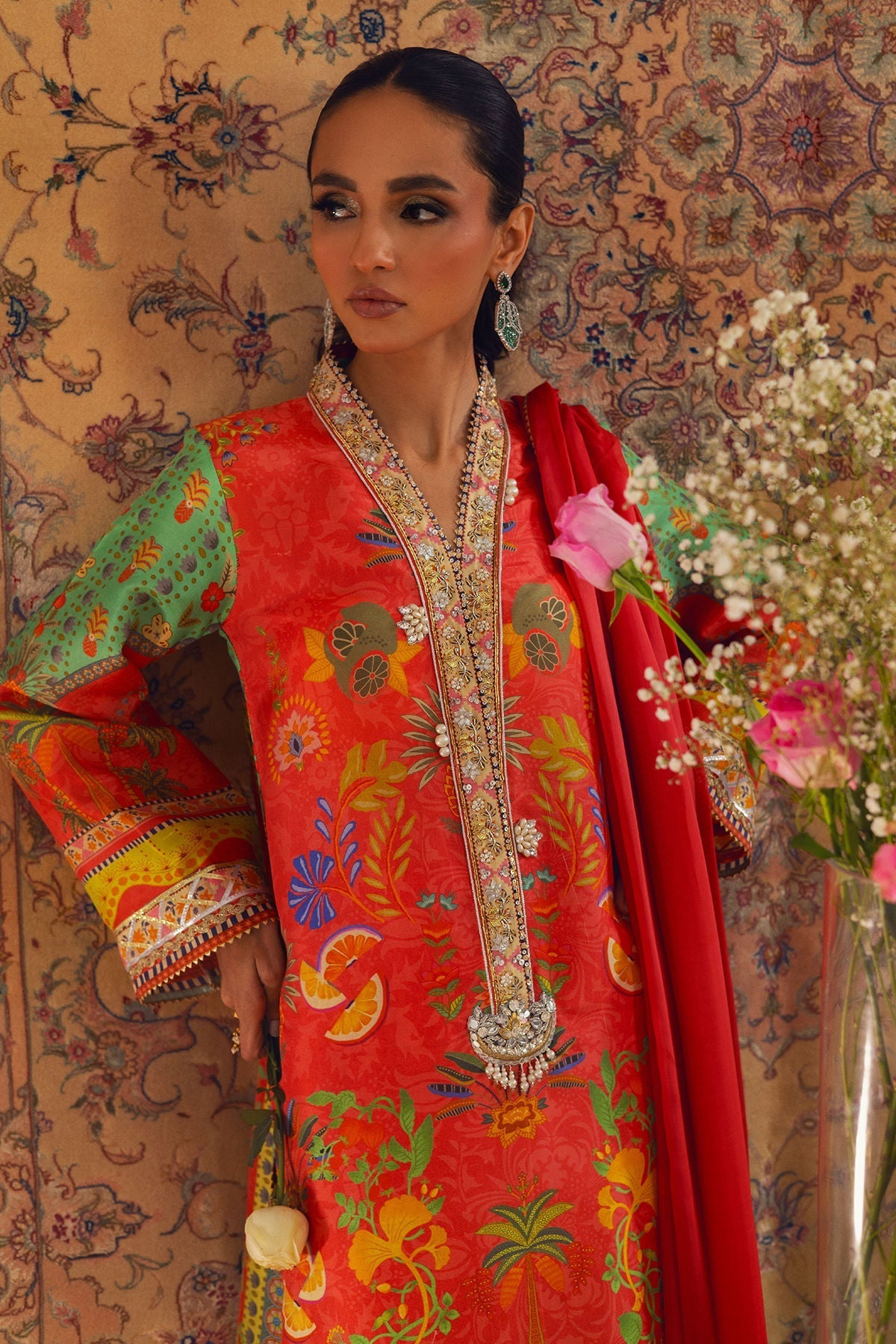 Annus Abrar | Lime Luxe Silk | Liliya