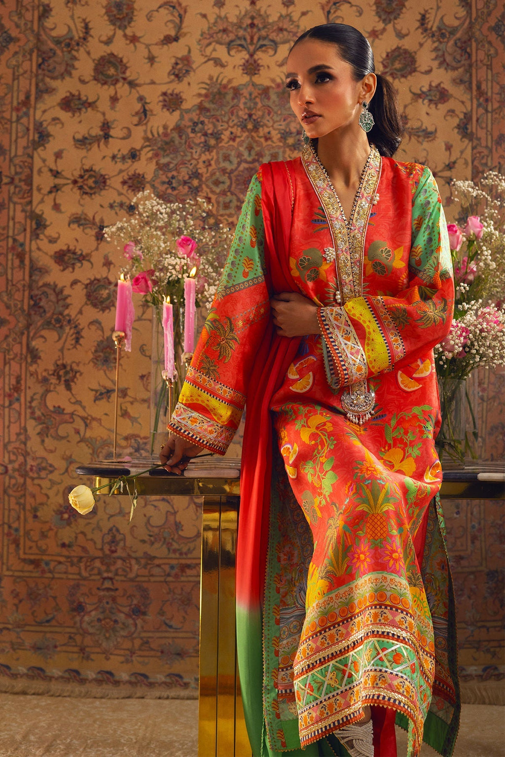 Annus Abrar | Lime Luxe Silk | Liliya