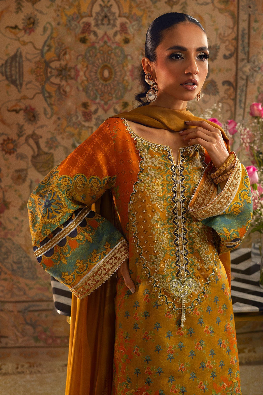 Annus Abrar | Lime Luxe Silk | Faina