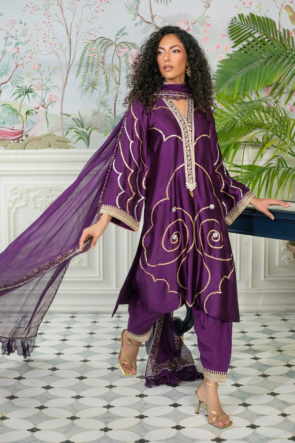 Annus Abrar | Sehr Eid Luxe | Izali Aubergine