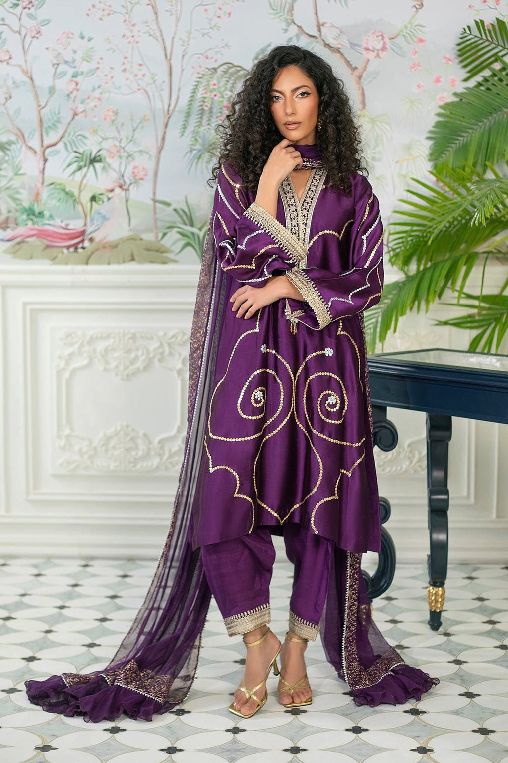Annus Abrar | Sehr Eid Luxe | Izali Aubergine