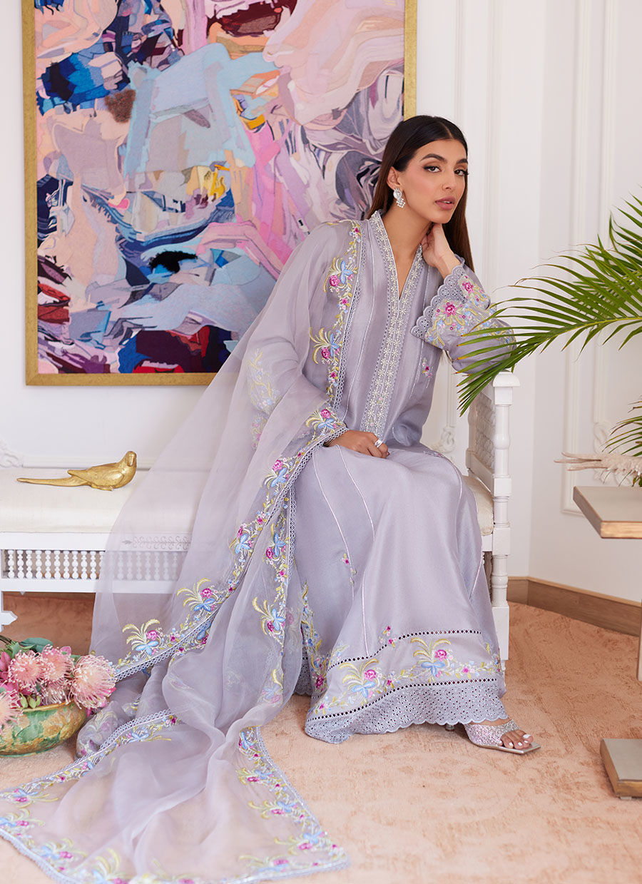 Farah Talib Aziz | Luna Eid Collection 24 | ODETTE SILVER GREY