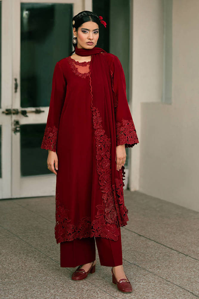 MNR | Chai Coffee Vol 5 - Eid Edit'26 | CHERRY RED WITH DUPATTA