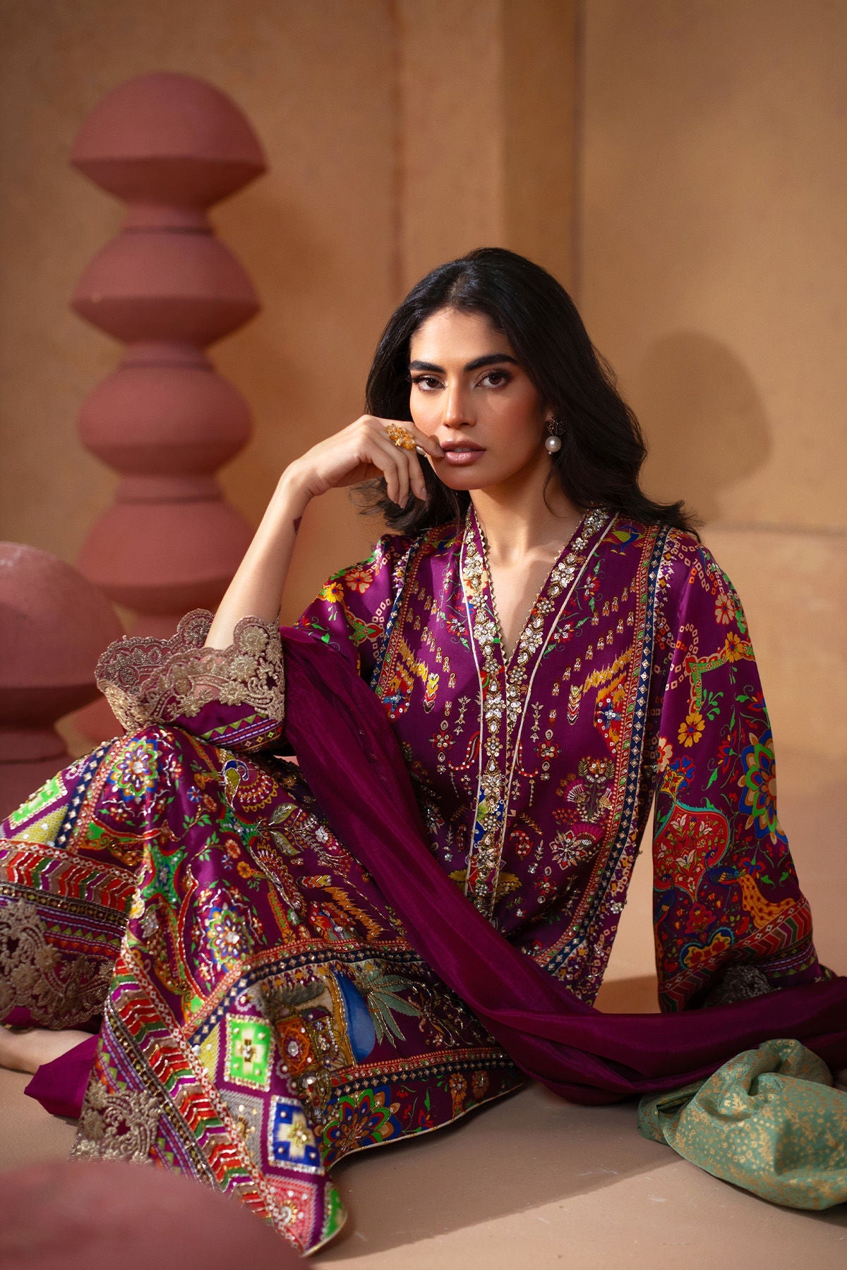 Annus Abrar | Lima Luxe Silk | Ellaya (Shirt and Pants)