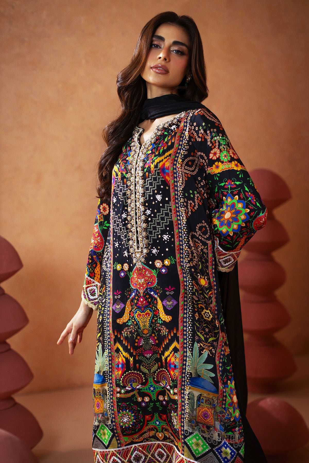 Annus Abrar | Lima Luxe Silk | Veda (Shirt and Dupatta)