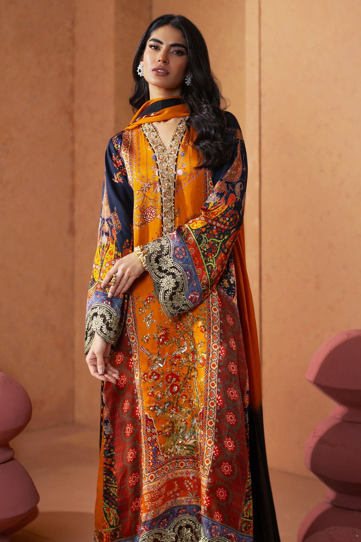 Annus Abrar | Lima Luxe Silk | Hiral (Shirt and Dupatta)