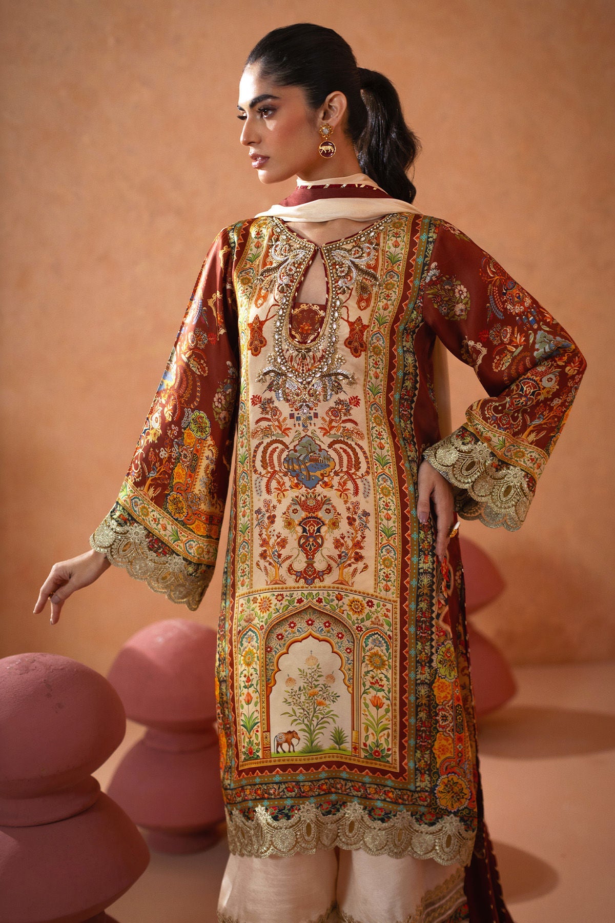 Annus Abrar | Lima Luxe Silk | Kaira (Shirt and Dupatta)