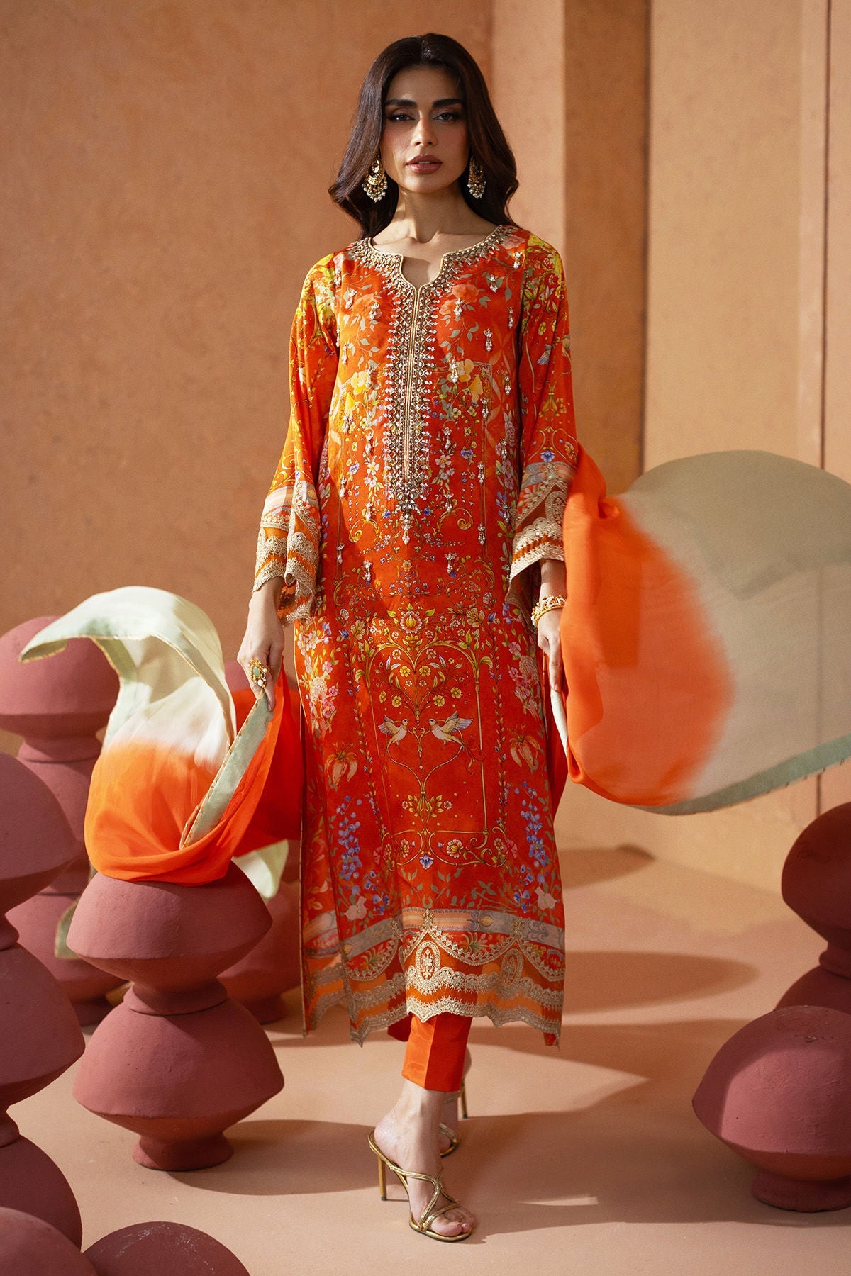 Annus Abrar | Lima Luxe Silk | Urisha (Shirt, Pants and Dupatta)