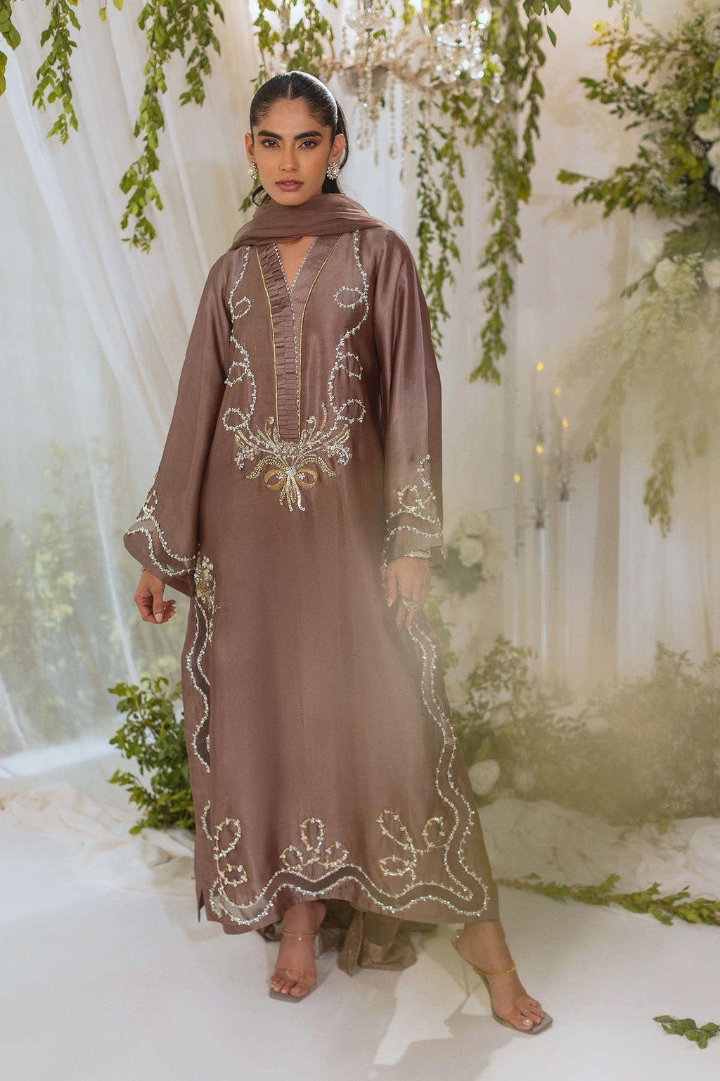 Annus Abrar | Lumi Eid Edit | Amalina Taupe (Shirt and Pants)