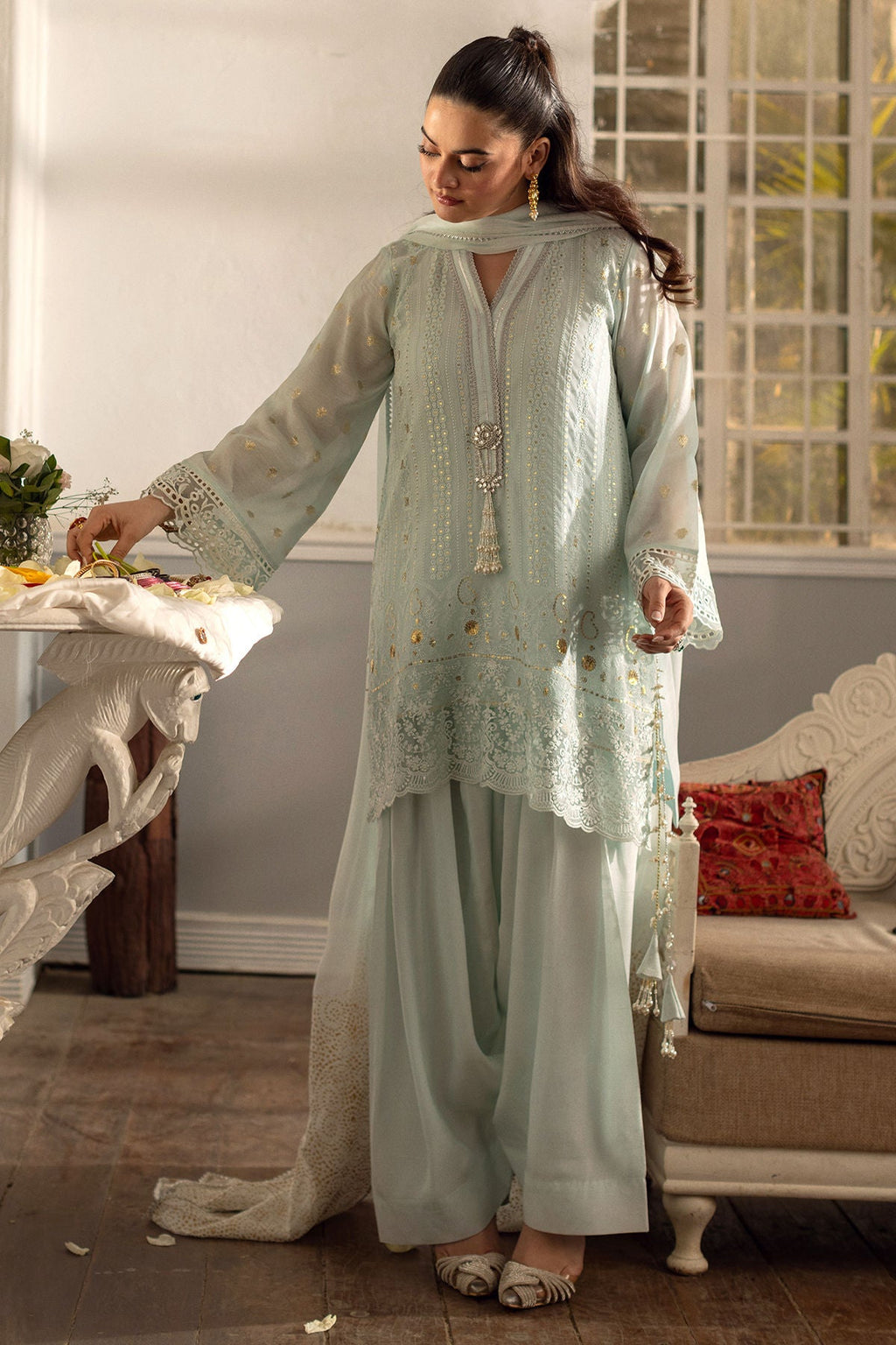 Annus Abrar | The Family Edit 26 | Aqs ( Shirt, Pants And Dupatta)