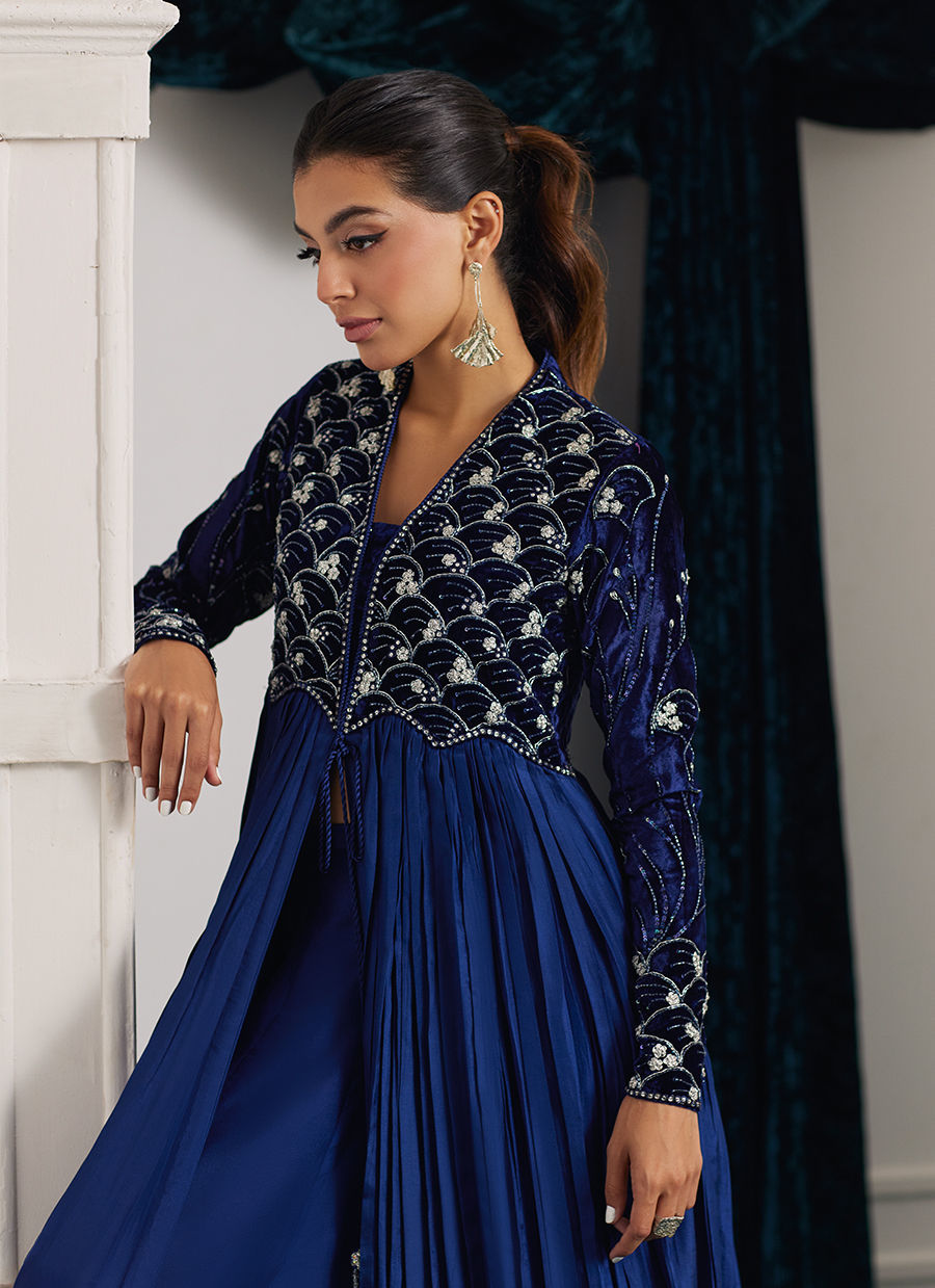 Farah Talib Aziz | Velvets The After Party | KISMET PERSIAN BLUE KALIDAAR