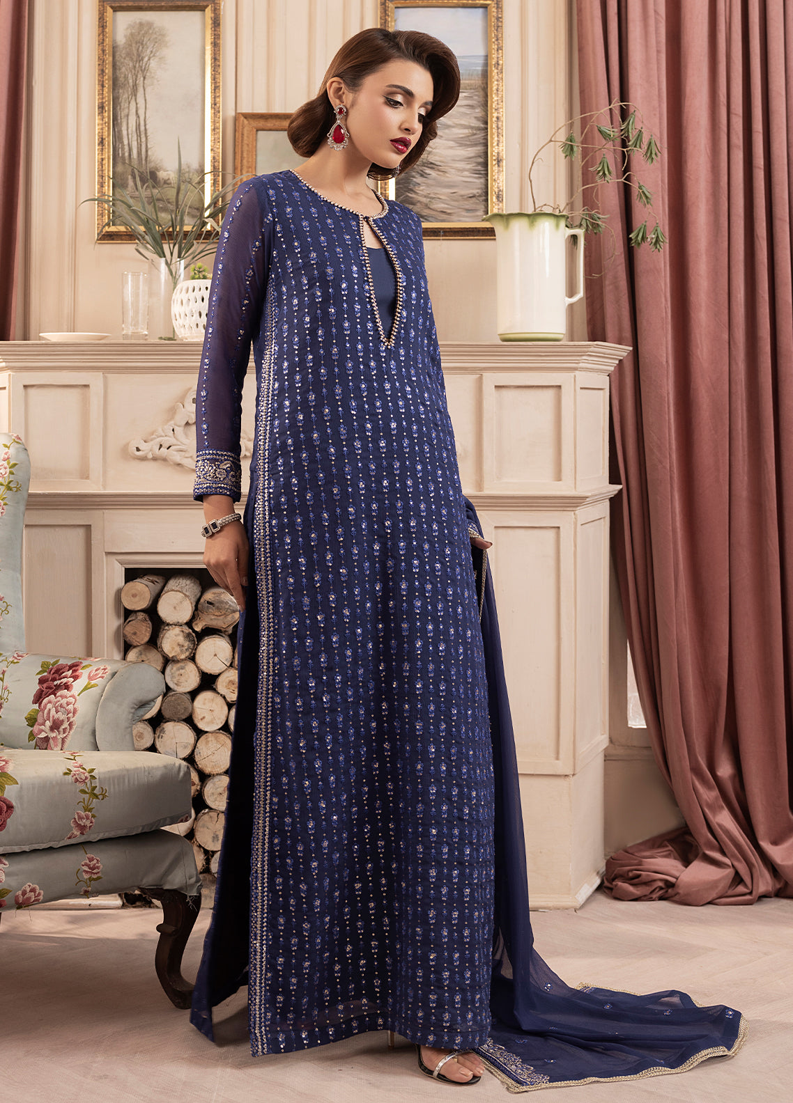 Sahane | Elyssa Festive Chiffon | CT-19002 Elle - ELYSSA - Riwayat-e-Khas