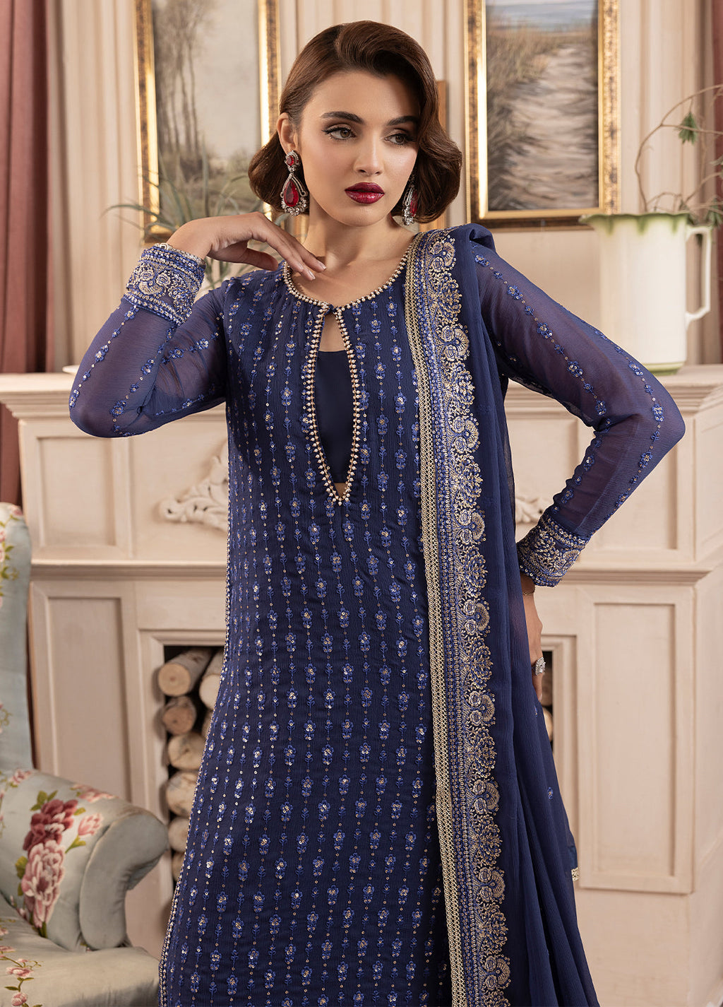 Sahane | Elyssa Festive Chiffon | CT-19002 Elle - ELYSSA - Riwayat-e-Khas
