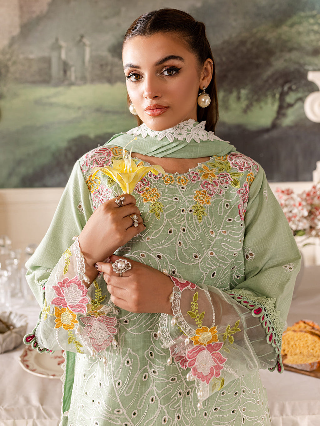Parishay | Mira Winter | MW-02 | 3 PC Khaddar - Riwayat-e-Khas