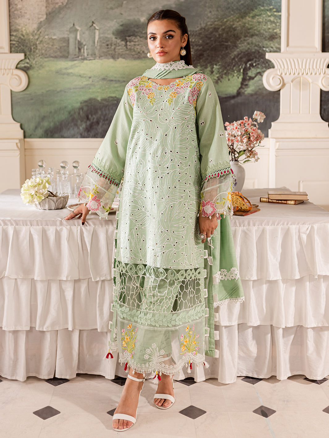Parishay | Mira Winter | MW-02 | 3 PC Khaddar - Riwayat-e-Khas