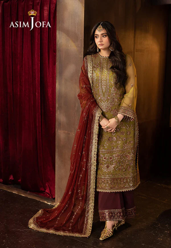 Asim Jofa | EMBROIDERED CHIFFON 3 PCS | AJFO-07