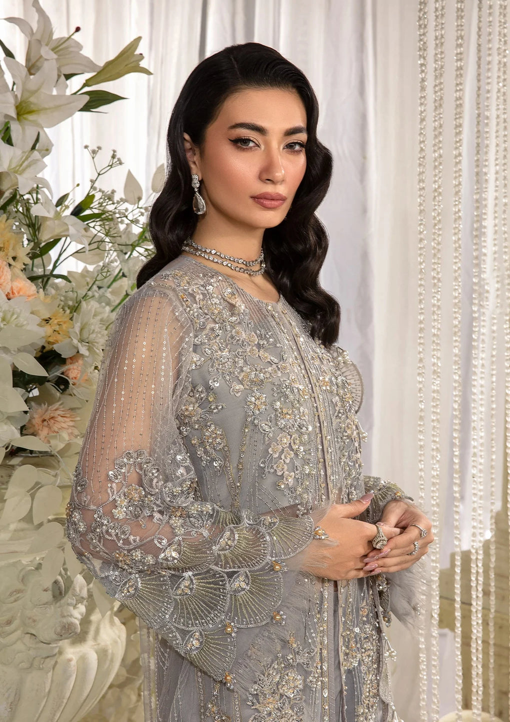 Elaf Premium | Evara Formals 24 | EFE-04 DOVE - House Of Anaya