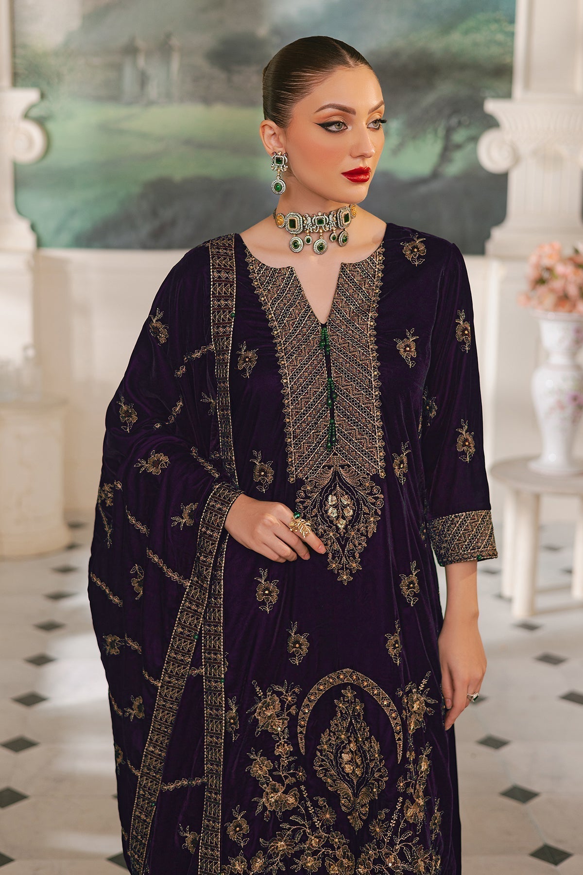 Raeesa Premium | Bareeza Velvet | VL-92