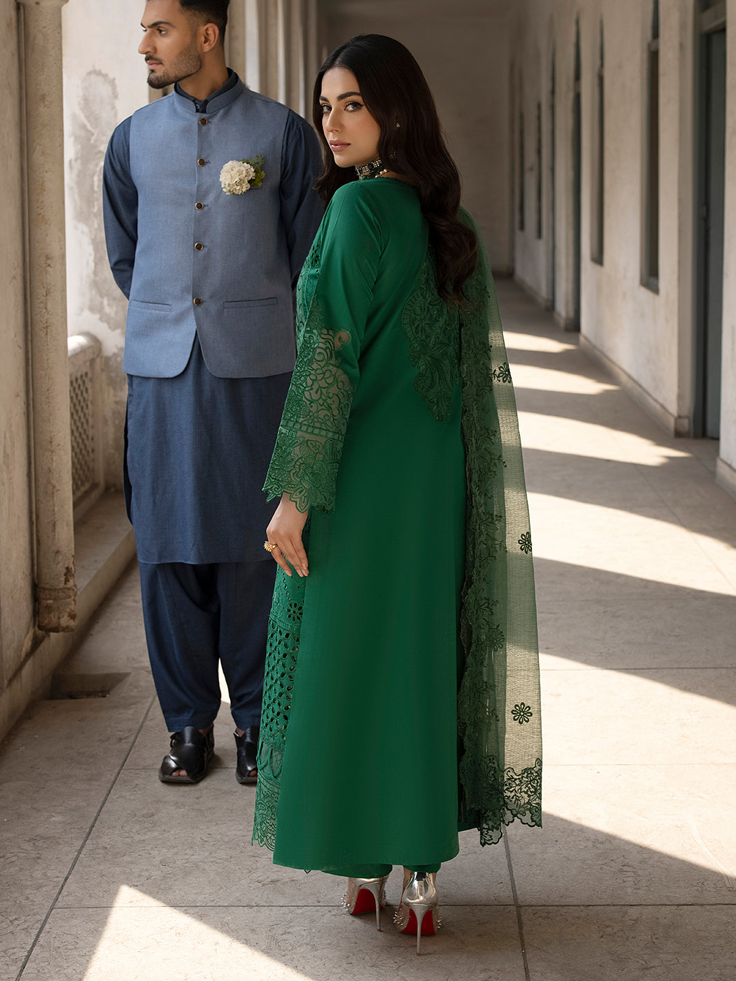 Mahnur | Mahrukh Luxury Lawn 24 | EMERALD - Riwayat-e-Khas
