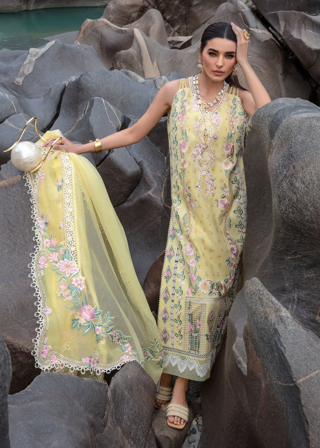 Crimson | Lawn 2024 | Believe In Her - Topaz Yellow