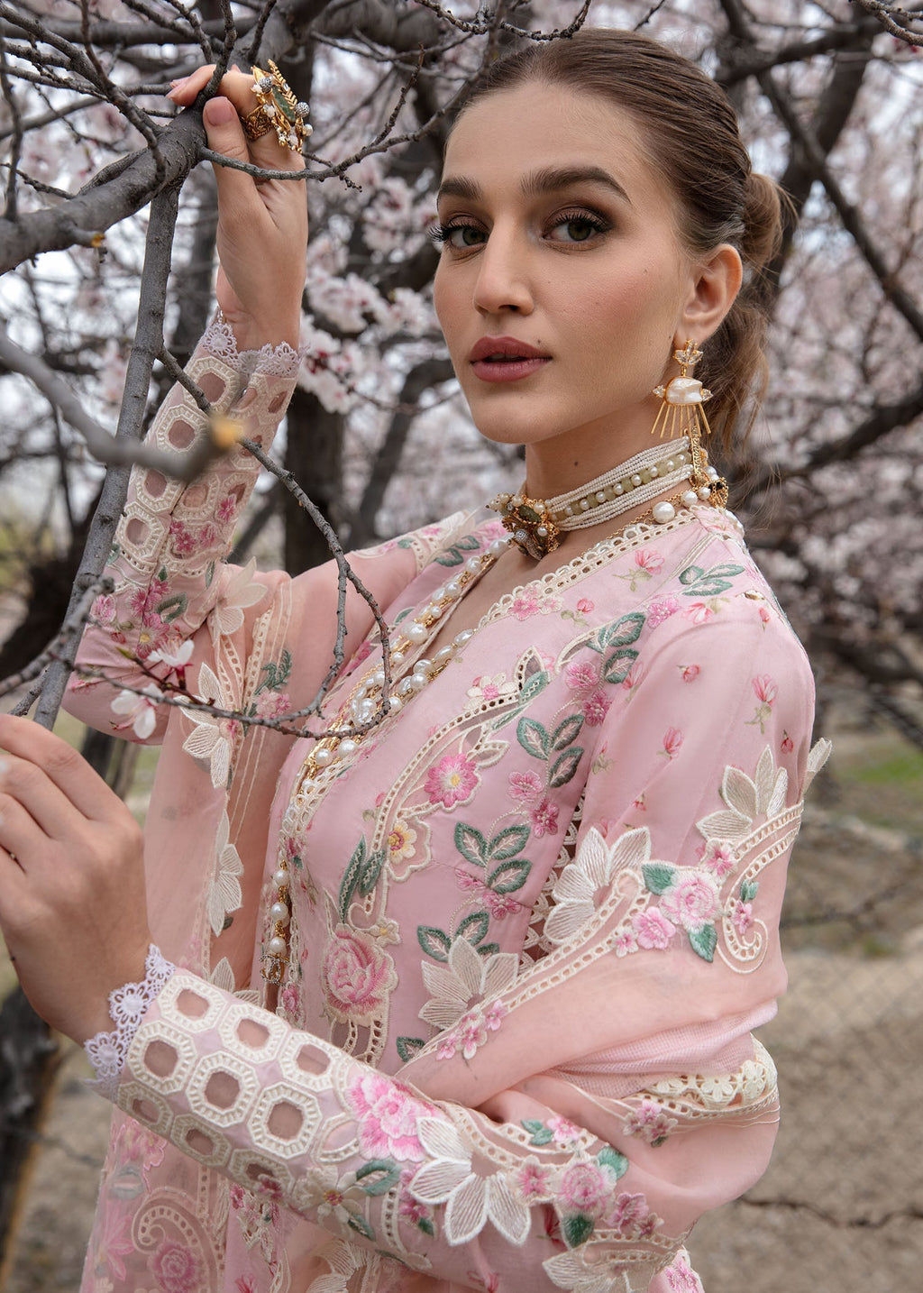 Crimson | Lawn 2024 | Believe In Her - Blush Pink