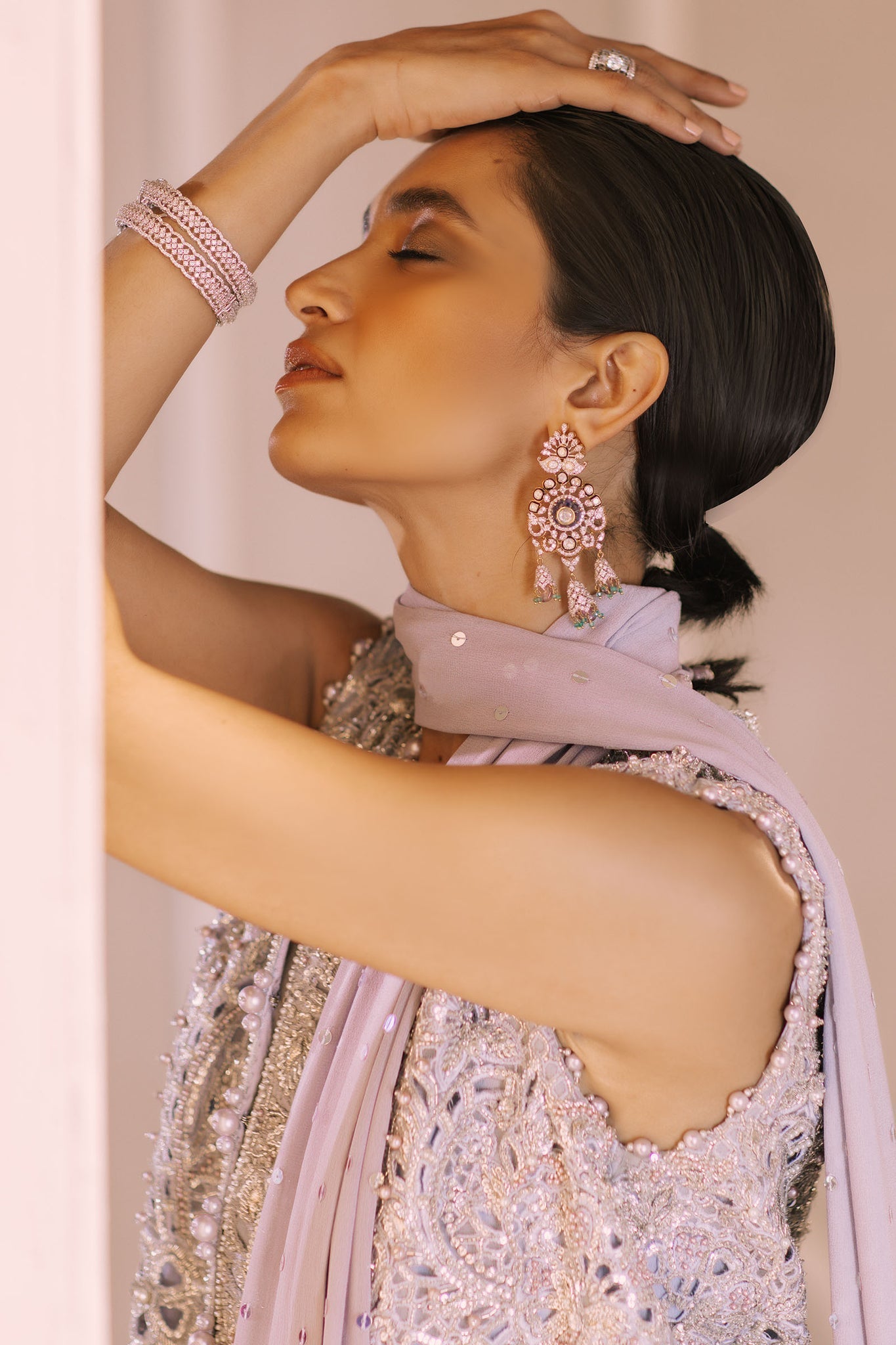 Elan | Demi Couture Onirique | CRISTALLIN LILAS (EP-20653) - House Of Anaya