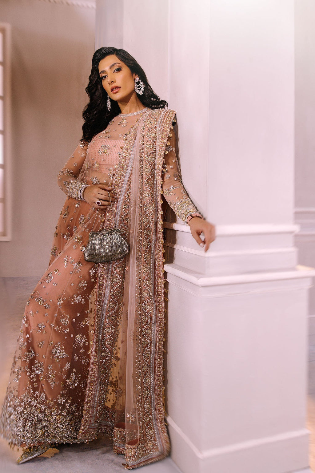 Elan | Demi Couture Onirique | ROSE P????CHE (EP-20180) - House Of Anaya