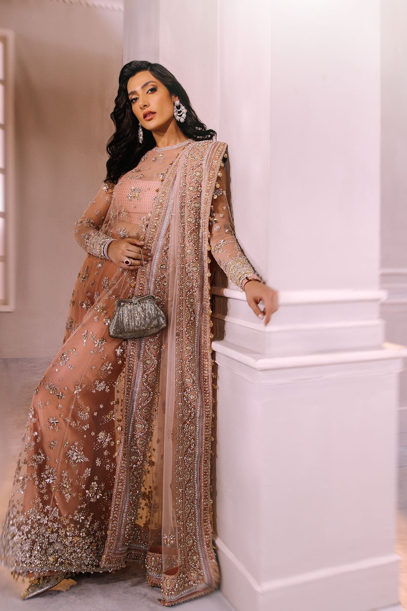 Elan | Demi Couture Onirique | ROSE P????CHE (EP-20180) - House Of Anaya