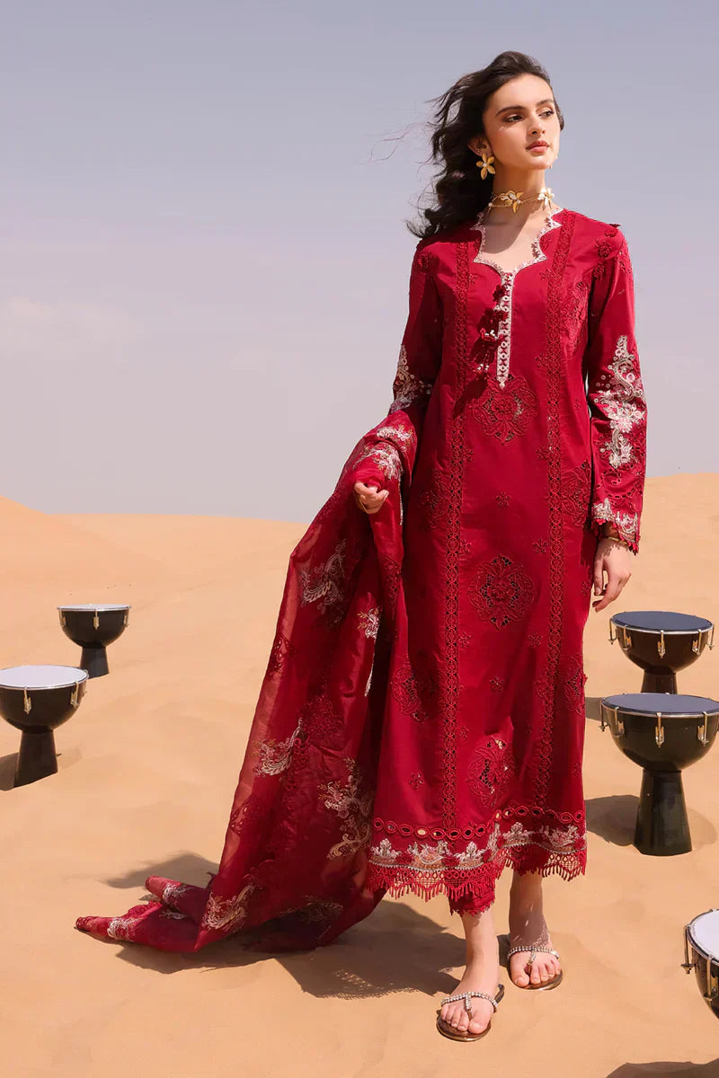 Qalamkar | Chikankari Eid Edit 24 | KM-05 AMANDINE - House Of Anaya