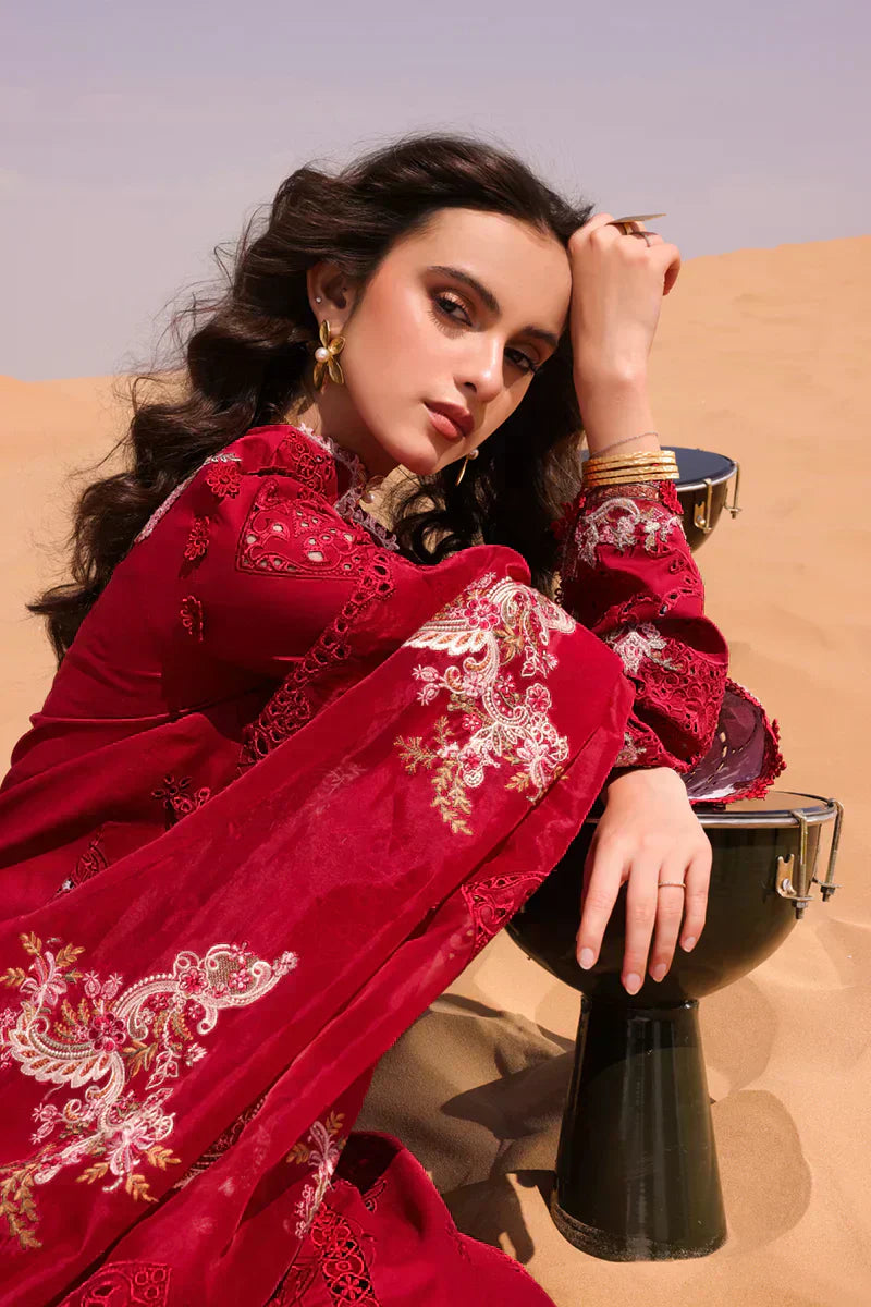 Qalamkar | Chikankari Eid Edit 24 | KM-05 AMANDINE - House Of Anaya