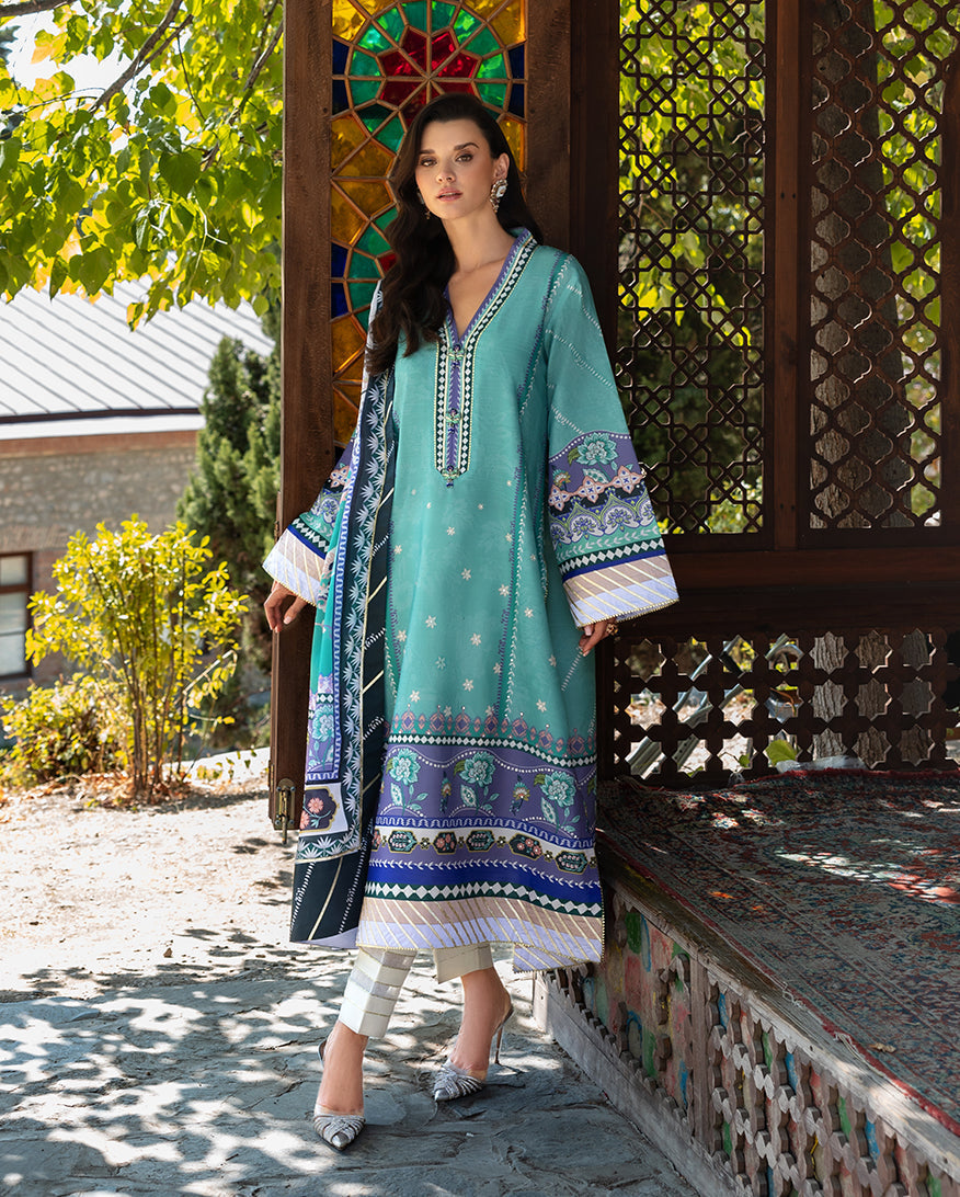 Mushq | Nirvana Printed Silk | Lunar Dew