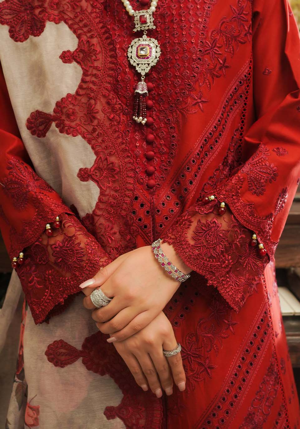 Zarqash | Tresor Luxury Lawn 24 | ZQT 007 ROSALINE - Riwayat-e-khas