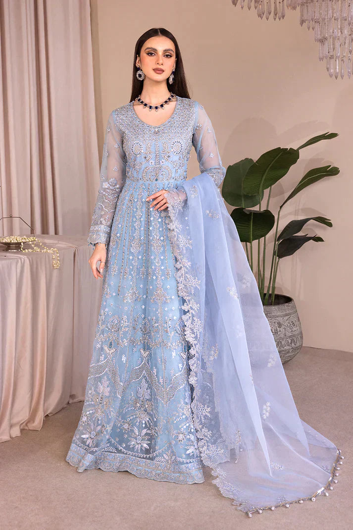 Emaan Adeel | Romansiyyah Luxury Formals 23 | RM-03 BLUE LAGOON - House Of Anaya