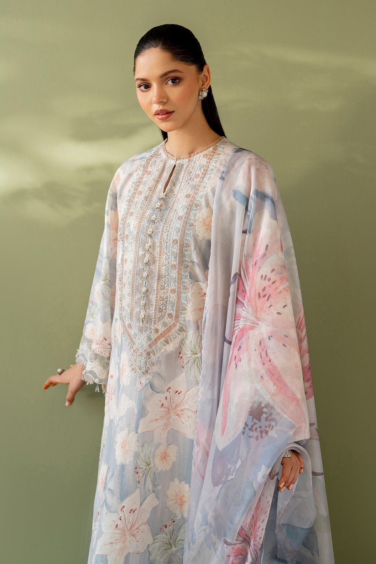 Baroque | Eid Printique | EMBROIDERED PRINTED LAWN UF-4166
