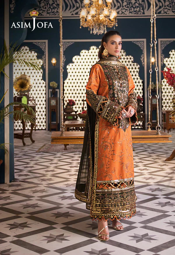 Asim Jofa | Fasana e Ishq Eid Luxury Lawn | AJFI-24 - House Of Anaya