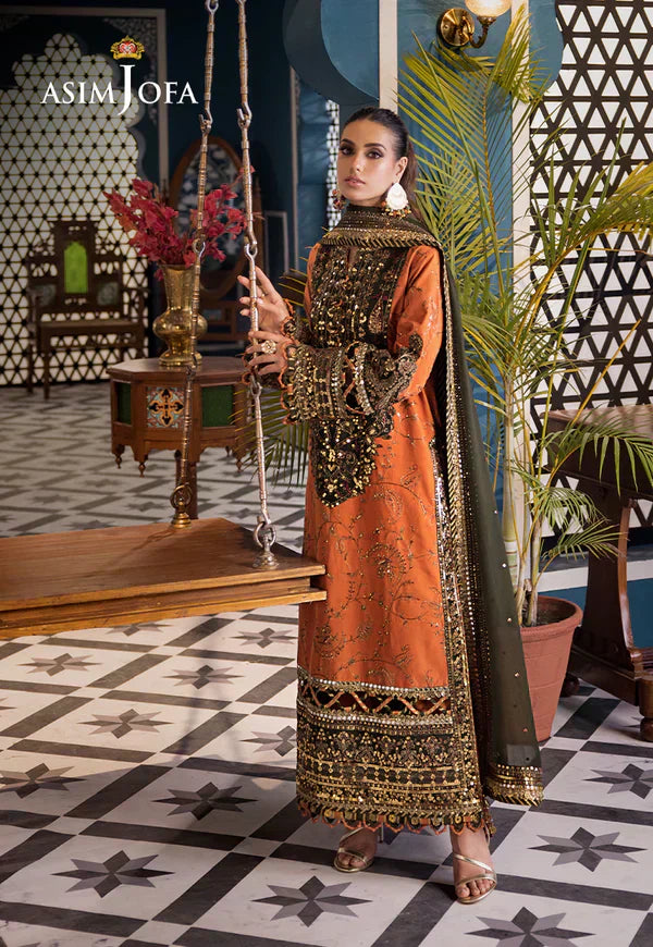 Asim Jofa | Fasana e Ishq Eid Luxury Lawn | AJFI-24 - House Of Anaya