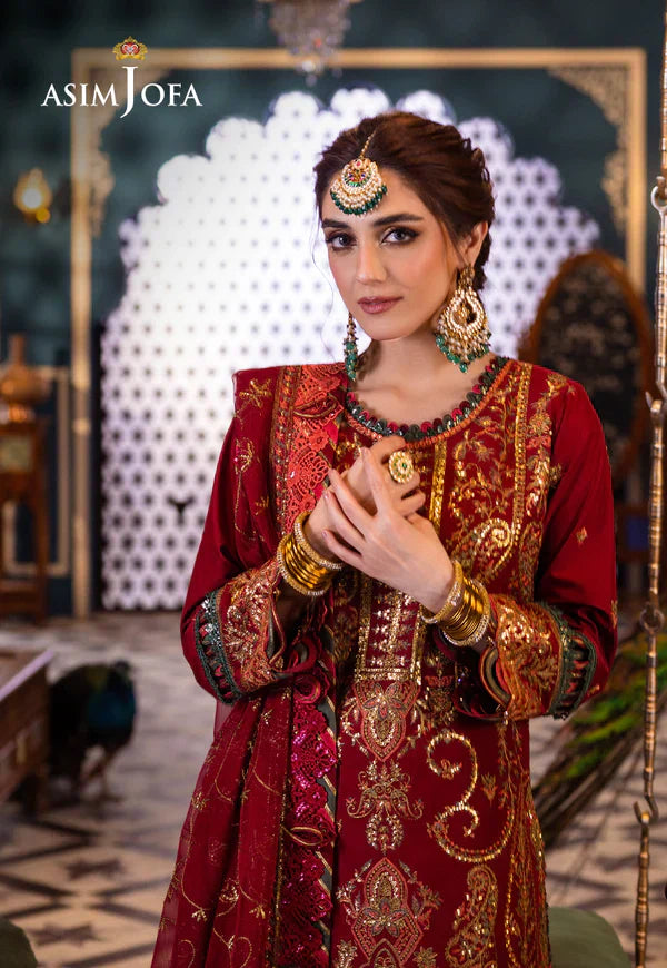 Asim Jofa | Fasana e Ishq Eid Luxury Lawn | AJFI-21 - House Of Anaya