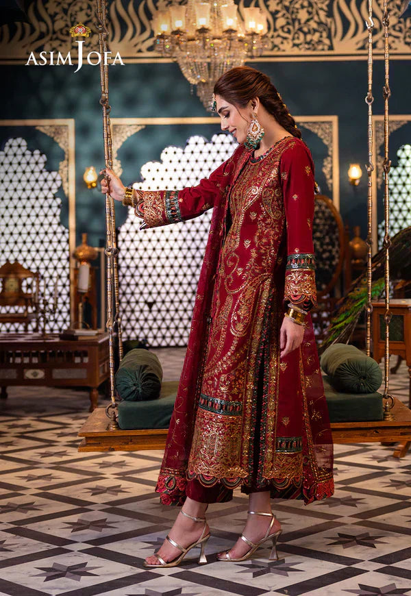 Asim Jofa | Fasana e Ishq Eid Luxury Lawn | AJFI-21 - House Of Anaya